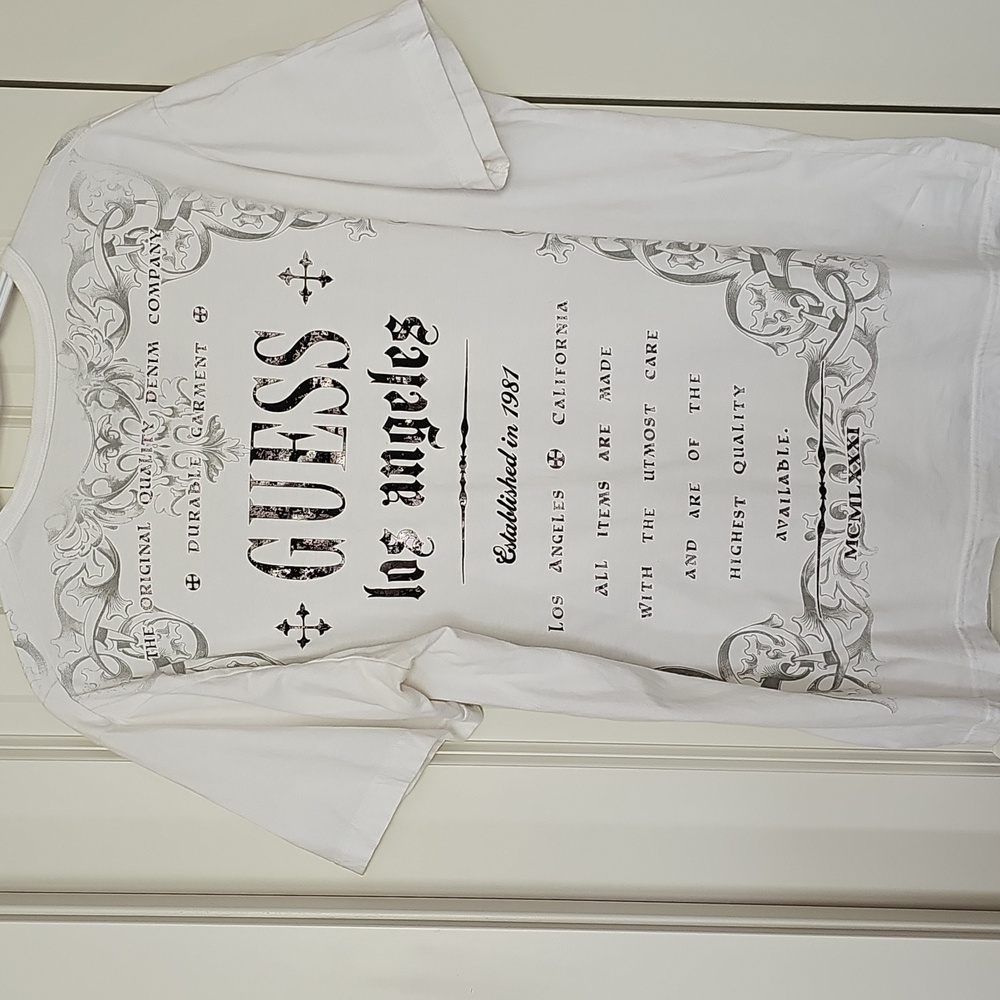 GUESS White mens Top
